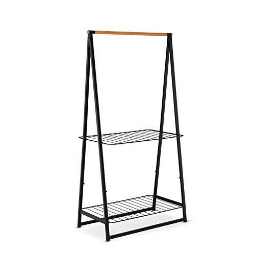 Brabantia - Linn Clothes Rack - Multi-Functional - Space Saver - Adjustable Shelves - Wardrobe Hanging - Drying Rack - Freestanding - Stable - Black - Large - color: Black, size: Large