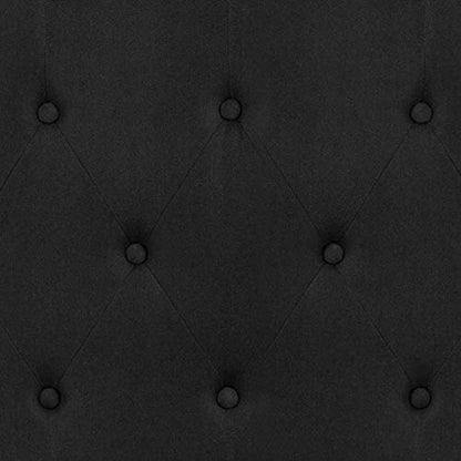 EMMA + OLIVER Black Queen Tufted Headboard | Adjustable Bed Rail Slots, Fabric Upholstered - color: Black, size: Queen