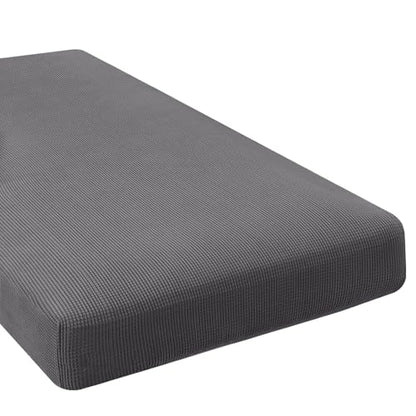 H.VERSAILTEX Super Stretch Individual Chaise Cover Sectional Couch Covers for L Shaped Sofa Both Left/Right Featuring Thick Jacquard Textured Twill Fabric (1 Piece Chaise Cover Large, Grey) - color: Grey, size: Chaise Cover Large