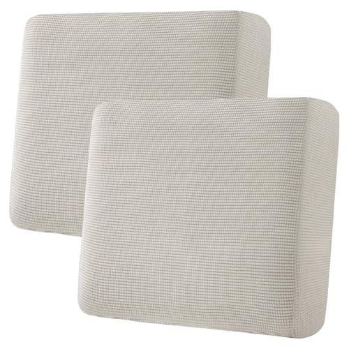 H.VERSAILTEX Super Stretch Individual Seat, Sofa Covers Couch , cushion covers Slipcover Sets Thick Jacquard Textured Twill Fabric (2 Piece Large Sofa cushion covers, Island Fossi) - color: Island Fossi, size: 2 Cushion Sofa