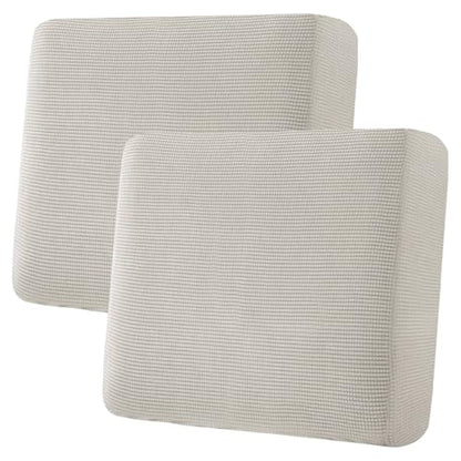 H.VERSAILTEX Super Stretch Individual Seat, Sofa Covers Couch , cushion covers Slipcover Sets Thick Jacquard Textured Twill Fabric (2 Piece Large Sofa cushion covers, Island Fossi) - color: Island Fossi, size: 2 Cushion Sofa