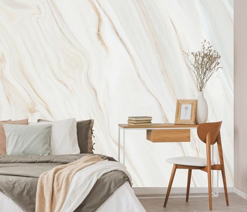 Brown and White Marble Wallpaper Mural Peel and Stick 82"x57" | Living Room Offices - color: ZZ-018, size: 82" x 57"