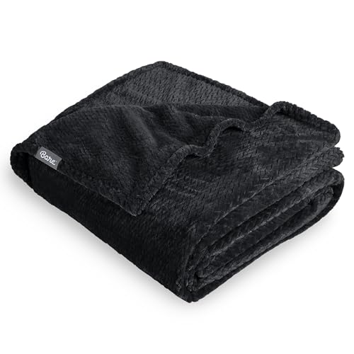 Bare Home Fleece Blanket Luxury Microplush (Full/Queen, Chevron Black) | Ultra-Soft Lightweight Blanket for Bed, Sofa, and Couch, Cozy & Warm Blanket - color: 29 - Chevron Black, size: Full/Queen