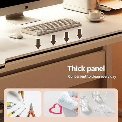 Gaming Desk Computer Writing Table Student Art Modren Simple Style PC Wood Suitable for Home, Office - color: White, size: 47.2*23.6