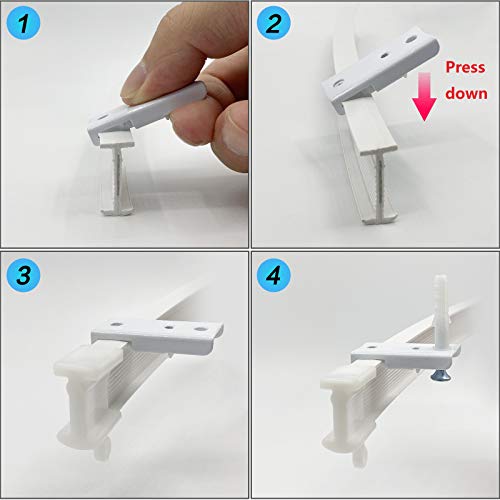 KOLAKO Ceiling Curtain Track, Curtain Track Wall Mount - Two Ways To Install, 16Ft Curtain Rails Room Divider Flexible Sliding Curved Curtain Track System for Rv Shower Curtain Rods - color: White, size: 16Ft