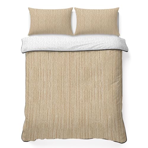 Twin Quilt Bedding Set, Minimalist Light Khaki Soft Microfiber Summer Bedspread Coverlet with 2 Pillow Shams for All Season, Crosshatch Linen Textured Breathable Bedding Set for Hot Sleepers - size: Twin