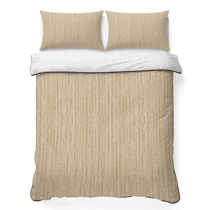Twin XL Quilt Bedding Set, Minimalist Light Khaki Soft Microfiber Summer Bedspread Coverlet with 2 Pillow Shams for All Season, Crosshatch Linen Textured Breathable Bedding Set for Hot Sleepers - size: Twin XL