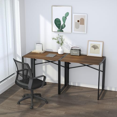 Lutown-Teen Folding Computer Desk 32 inch, Espresso | Writing Gaming Computer Camping Table, No Assembly Required Home Office Desk for Small Spaces - color: Espresso, size: 32 Inch