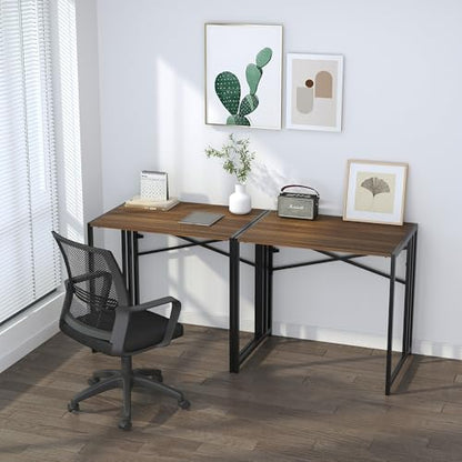 Lutown-Teen Folding Computer Desk 32 inch, Espresso | Writing Gaming Computer Camping Table, No Assembly Required Home Office Desk for Small Spaces - color: Espresso, size: 32 Inch