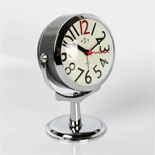 Office Desktop Alarm Clock Small Rotated Clock Student Simple Lovely Clock Mini Mute Bedside Bedroom Luminous Clock-A-One Size - color: A
