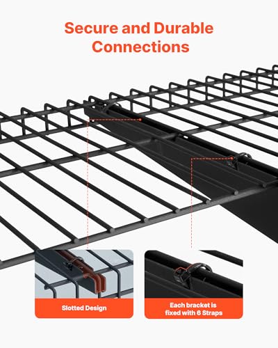 VEVOR 3-Tier Heavy Duty Wall Garage Shelving, 1 x 3 ft Steel Wall Mounted Shelving Unit, 11 x 36 Inch Per Shelf Floating Storage Metal Rack for Garage with 450 lbs Total Weight Capacity, Black - size: 1×3 ft