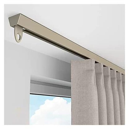 Ceiling Curtain Track, Heavy Duty Aluminum Alloy, Studio Apartment Hotel Room Divider Seamless, Custom Length - color: Champagne, size: 7.8ft(240cm)