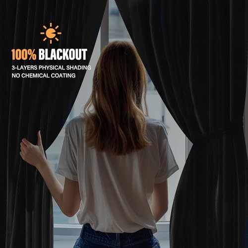 Room Divider Curtains with Flexible Ceiling Tracks Set,(Black Drape & Black Rail W 15 × H 9 FT) - color: Black, size: 180"W x 108"L (Pack of 1)