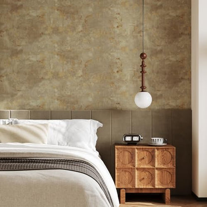 32"x118" Large Size Industrial Tan Concrete Wallpaper Peel and Stick Limewash Wallpaper Concrete Contact Paper Waterproof Removable Self Adhesive Cement Wall Paper for Bedroom Living Room - size: 32" x 118"