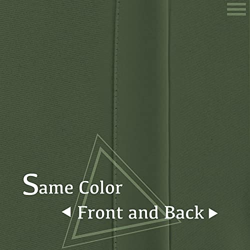 Turquoize Solid Blackout Drapes, Room Darkening, Themal Insulated, Grommet/Eyelet Top, Nursery/Living Room Curtains Each Panel 42" W x 63" L (Set of 2 Panels), Bronze Green - color: Bronze Green, size: 42"W x 63"L (Pack of 2)