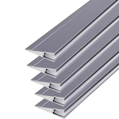 JARBIH Ultra-Thin Led Aluminum Channel, 45°Oblique Under Cabinet Beam Light | 5Pack 1M/3.3ft Self Adhesive LED Profile System, Invisible H7mm Surface Mounted Wardrobe Layer Shelf Panel Hard Bar(Gray) - color: Gray without LED Strip