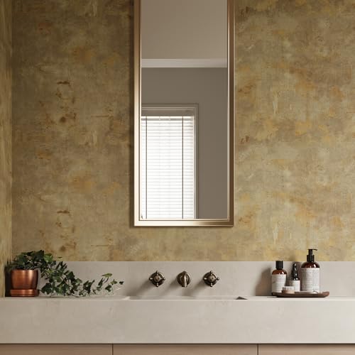 32"x118" Large Size Industrial Tan Concrete Wallpaper Peel and Stick Limewash Wallpaper Concrete Contact Paper Waterproof Removable Self Adhesive Cement Wall Paper for Bedroom Living Room - size: 32" x 118"