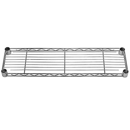 Shelving Inc. 8" d x 30" w x 34" h Chrome Wire Shelving with 3 Tier Shelves | Weight Capacity 800lbs Per Shelf, Durable Kitchen and Garage Storage Shelves, Adjustable Shelf Organizer Storage Rack - size: 8" d x 30" w x 34" h