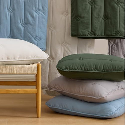 Bedsure Lightweight Comforter King Size – Extra Soft & Breathable Quilt Set, 3 Piece Prewashed Cotton-Like Polyester Bedding, Includes 1 Quilt 106x96 Inches with 2 Shams, Machine Washable, Light Grey - color: 02 - Light Grey, size: King (106" x 96")