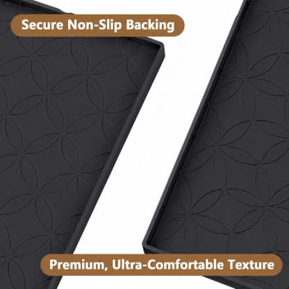 34"x22" Waterproof Cabinet Protector Silicone Under Sink Tray(Black) | Thick Silicone Under Sink Drip Tray with Protective Lip, Flexible Anti-Slip Mat for Kitchen, Bathroom, Laundry & RV - color: Black
