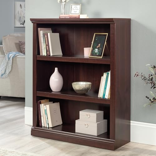 Sauder Miscellaneous Storage 3-Shelf Bookcase/ Book shelf, Select Cherry finish - color: Select Cherry Finish