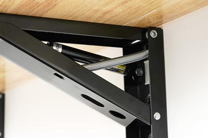 SafeRacks 48" Heavy Duty Wall Mounted Folding Table & Workbench - size: 48"