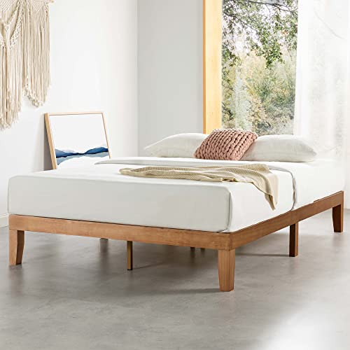 Mellow Naturalista Classic - 12 Inch Solid Wood Platform Bed with Wooden Slats, No Box Spring Needed, Easy Assembly, King, Natural Pine - color: Natural Pine, size: King, style: 12 Inch