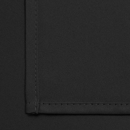 Yakamok Blackout Curtains 38x54 inch Black Thermal Drapes-Bedroom | 2 panels,room darkening,thermal insulated,noise reducing,privacy protection,grommet window treatment,living room study dining - color: Black, size: 38"W x 54"L (Pack of 2)