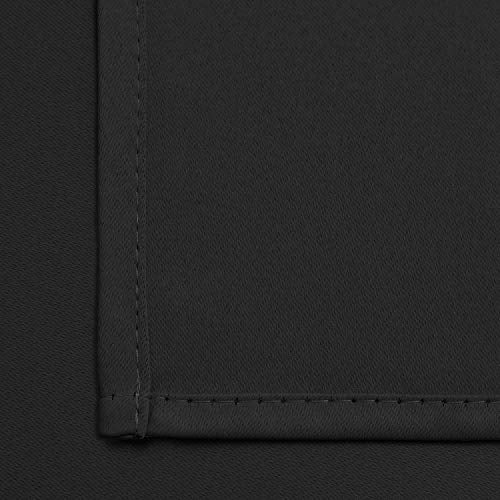 Yakamok Blackout Curtains 38x63 inch Black Thermal Drapes-Bedroom | 2 panels,room darkening,thermal insulated,noise reducing,privacy protection,grommet window treatment,living room study dining - color: Black, size: 38"W x 63"L (Pack of 2)