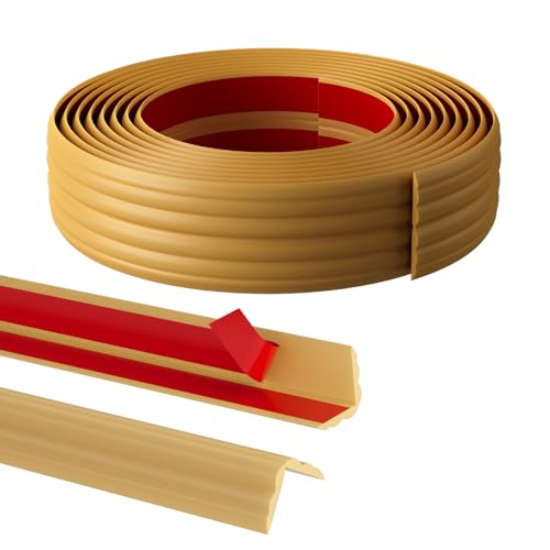 40FT Flexible Wall Corner Protector Moulding Trim, Peel and Stick Inside & Outside Wall Corner Guards Edge Protector,Self Adhesive Molding Trim Strip for Edge Ceiling - color: Gold, size: 1.6in x 40ft