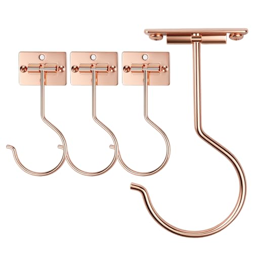 4Pcs Champagne Self-Adhesive Banana Hook, Grape Hook, Kitchen Fruit Hooks, Banana Hanger, Keep Bananas Fresh Under The Cabinet, with Magnetic Absorption Storage Perfect Design - color: Champagne, size: 4 Pieces