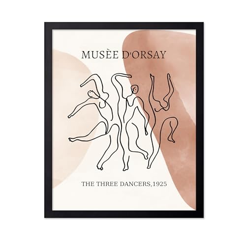 Poster Master Vintage Poster - Retro Minimalist Print - Gift for Artist, Housewarming - Three Dancers, Line Drawing, Abstract - Wall Decor for Living Room, Bedroom, 18x24 Unframed Wall Art - color: Style-03, size: 18"L x 24"W