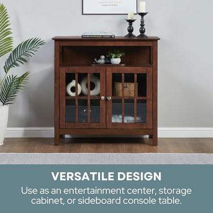 Convenience Concepts Big Sur Highboy TV Stand 36" - Modern Entertainment Center For TVs up to 40", Storage Cabinet for Dining, Living Room, & Entryway, Console Hall Table with Shelves, Espresso - color: Espresso