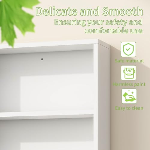 Bathroom Wall Cabinet with Mirror & Towel Bar, White - color: White-with Mirror