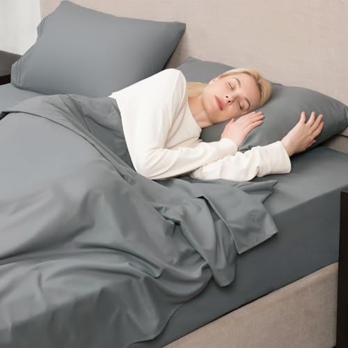 Mejoroom Gray Twin Duvet Cover - Soft and Breathable Twin Bedding Sets with Zipper Closure, 2Pieces, 1 Duvet Cover (68x90) and 1 Pillow case(20x26) - color: Gray, size: Twin/Twin XL