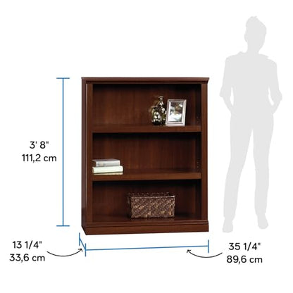 Sauder Miscellaneous Storage 3-Shelf Bookcase/ Book shelf, Select Cherry finish - color: Select Cherry Finish