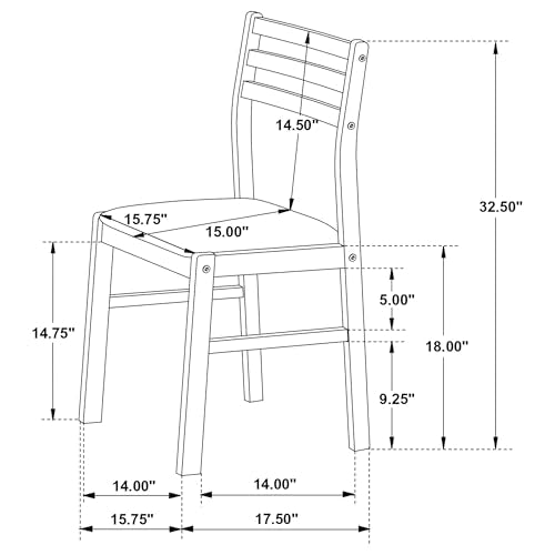 Coaster Home Furnishings 3-Piece Round Wood Dining Room Set Drop Leaf Extension Table Ladder Back Side Chairs Upholstered Seat Cushions Cappuccino and Tan 130005