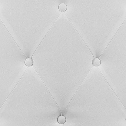 EMMA + OLIVER Tufted Upholstered Queen Size Headboard in White Fabric - color: White, size: Queen