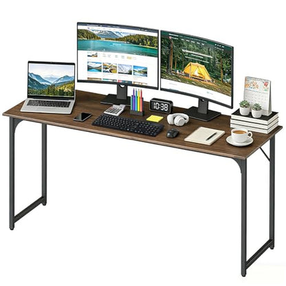 BestOffice Computer Desk,Home Office Desk, Modern Simple Style for Home Office Study Writing (Brown, 63 Inch) - color: Brown, size: 63 Inch