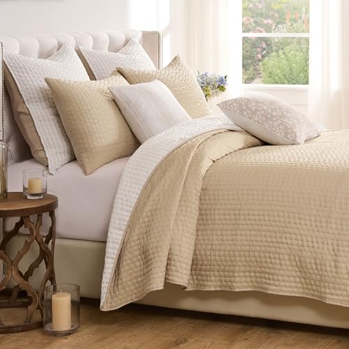 Greenland Home Fashions Homestead Modern Artisan Reversible Matelassé Coverlet Set, 3-Piece King/Cal King, Natural - color: Natural, size: 3-Piece King/Cal King