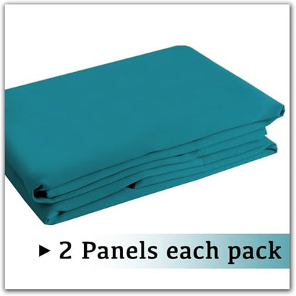 Turquoize Teal Blackout Window Drapes Room Darkening Themal Insulated Grommet/Eyelet Top Nursery/Living Room Curtains for Bedroom/Living Room Each Panel 42 in X 63 in (W X L) (Set of 2 Panels) - color: Teal, size: 42"W x 63"L (Pack of 2)