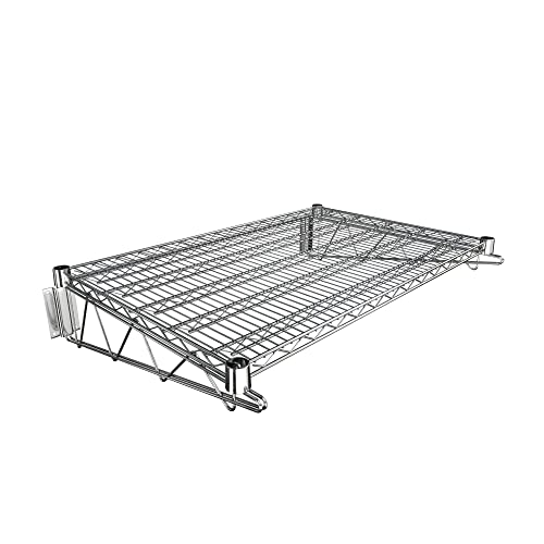 24" x 36" Chrome Wire Wall Mount Shelf - color: Chrome, size: 24" x 36"
