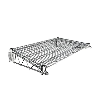 24" x 36" Chrome Wire Wall Mount Shelf - color: Chrome, size: 24" x 36"