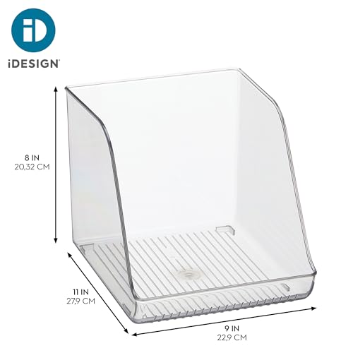 iDesign Plastic Water Bottle Organizer for Fridge, Clear, 2-Pack | Bottle Holder, For Kitchen and Pantry - style: Pack of 2- Tall