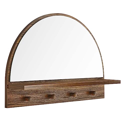 Modway EEI-6350-WAL Moonbeam Arched Mirror, Walnut - color: Walnut