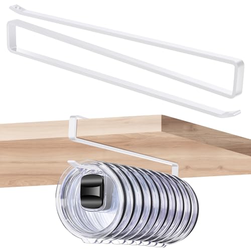 Tumbler Lid Organizer,Flat Wire Cup Lid Storage Rack,White | Carbon steel, slide-on design, fits 0.39 in or wider drink openings and shelves up to 0.90 in, no drilling or adhesive - color: 1 Pack, size: White