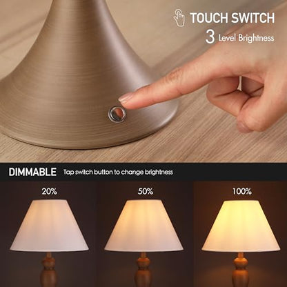 O'Bright Ember Rechargeable Table Lamp (Charcoal-Washed) - color: Charcoal-Washed