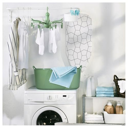 PRESSA 8-Claw Octopus Hanging Dryer 16 Clothes pegs, Easy to fold and Place -Turquoise (1, Green) - color: Green
