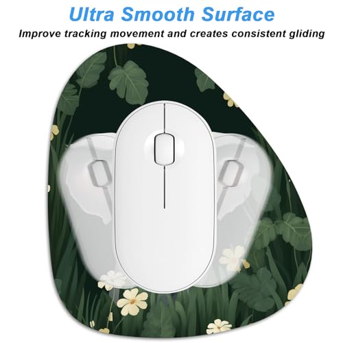 Rimilak Small Mouse Pad 6 x 7 Inch, Irregular Mini Mouse Pad with Non-Slip Rubber Base, Waterproof Compact Mouse Mat for Laptop Computer Wireless Mouse Keyboard Home Office Travel, Cute Elephant - color: Cute Elephant, size: 7L x 6W inches