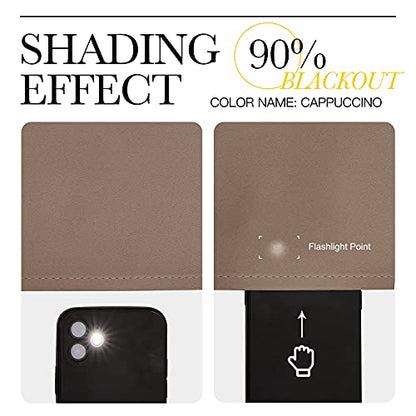 NICETOWN Insulated Blackout Curtain and Drape - Microfiber Energy Saving Thermal Insulated Solid Grommet Blackout Drapery for Kitchen (Single Panel, 52 inches by 54 inches, Cappuccino) - color: Cappuccino, size: 52"W x 54"L (Pack of 1)